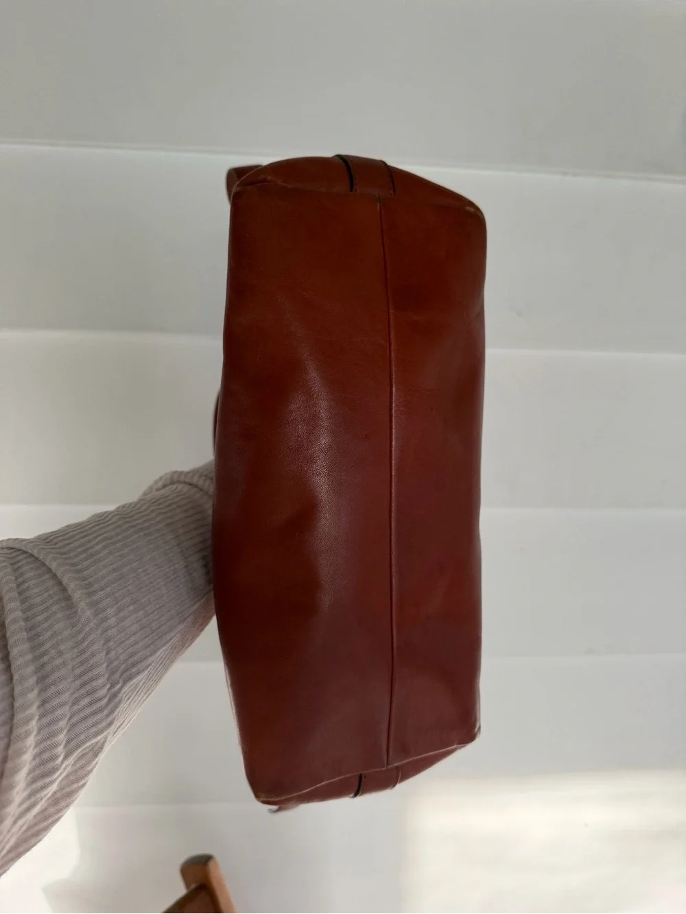 Coach Chestnut Brown Leather Shoulder Bag with Tassels